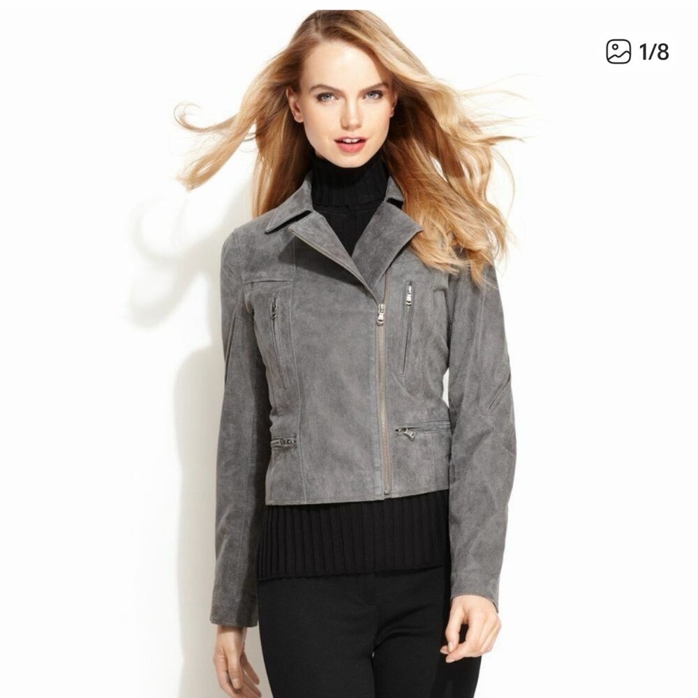 Levi's Women's Motorcycle Gray Suede Leather Jacket